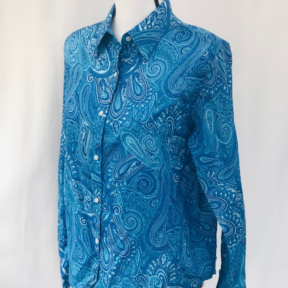 Lauren Ralph Lauren PL100% cotton paisley shirt - Picture 4 of 8